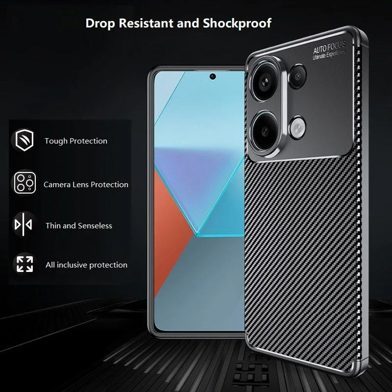 Techsuit – CarbonFiber maska za Xiaomi Poco X6 Pro – crna