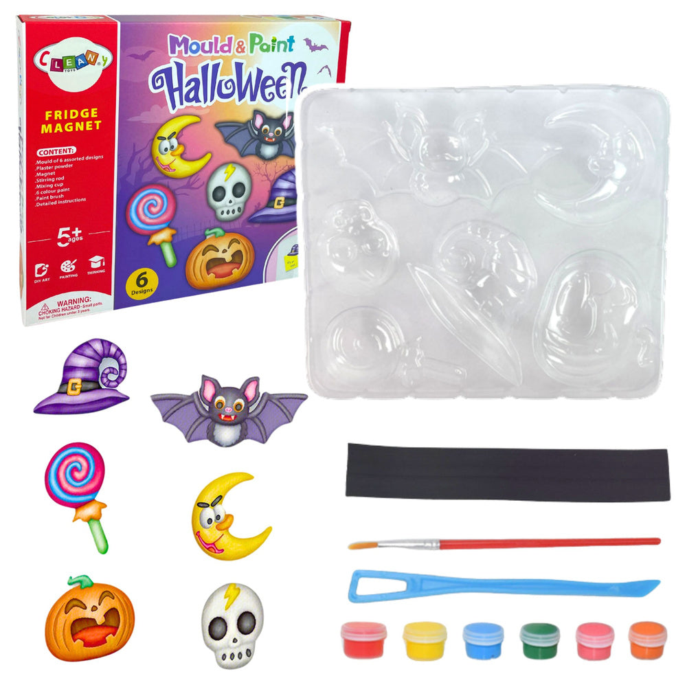 DIY Halloween Magnets Plaster Casts Pumpkin Kit