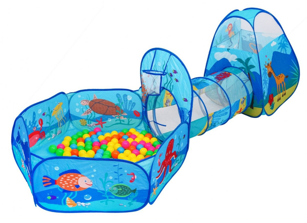 Tent with balls