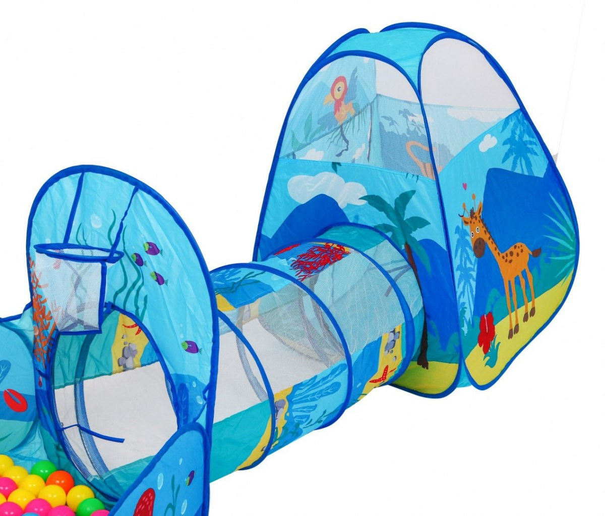 Tent with balls