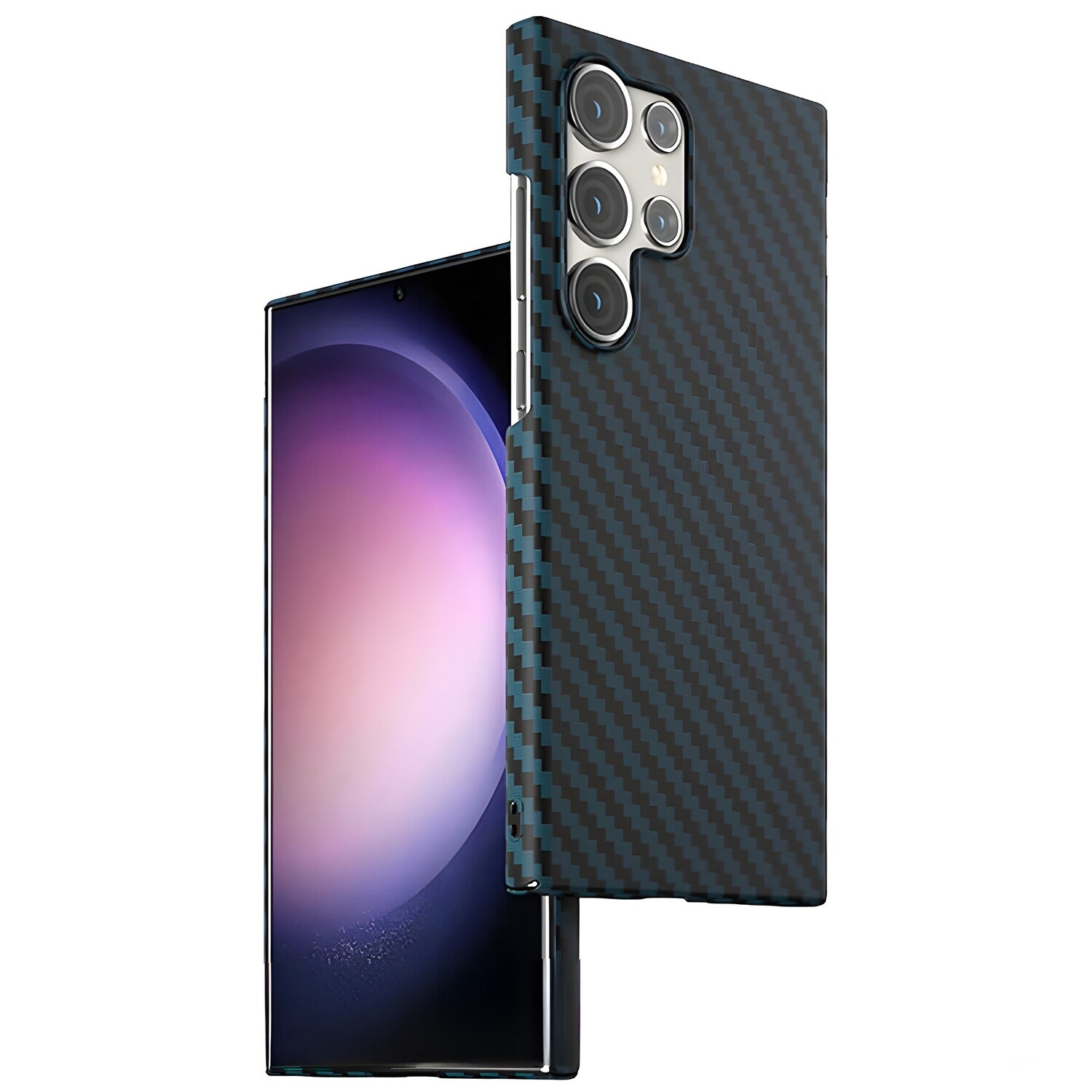 Zaštitna maska s karbonskim uzorkom za Samsung Galaxy Note 20 Ultra - Plava KP33232