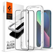 SPIGEN ALM GLASS FC KALJENO STAKLO 2-KOM PAKET ZA iPHONE 13 PRO MAX/ iPHONE 14 PLUS -CRNO