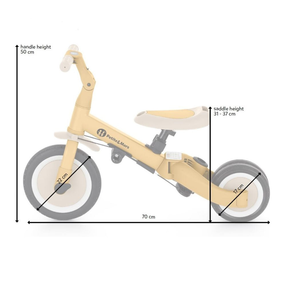 PETITE&MARS Tricikl Turbo Plus 5 u 1, Desert Sand