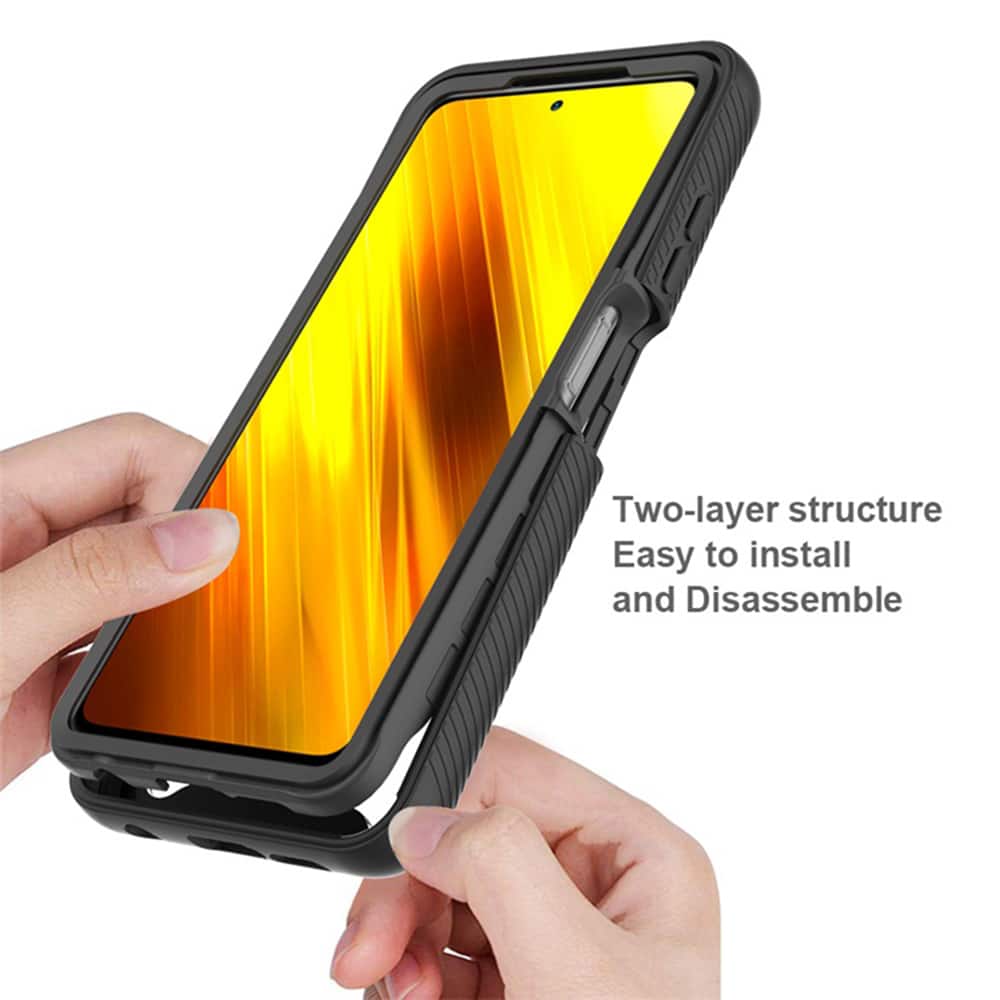 Techsuit - Defense360 Pro + Screen Protector - Xiaomi Poco X3 / Poco X3 NFC / Poco X3 Pro - crna