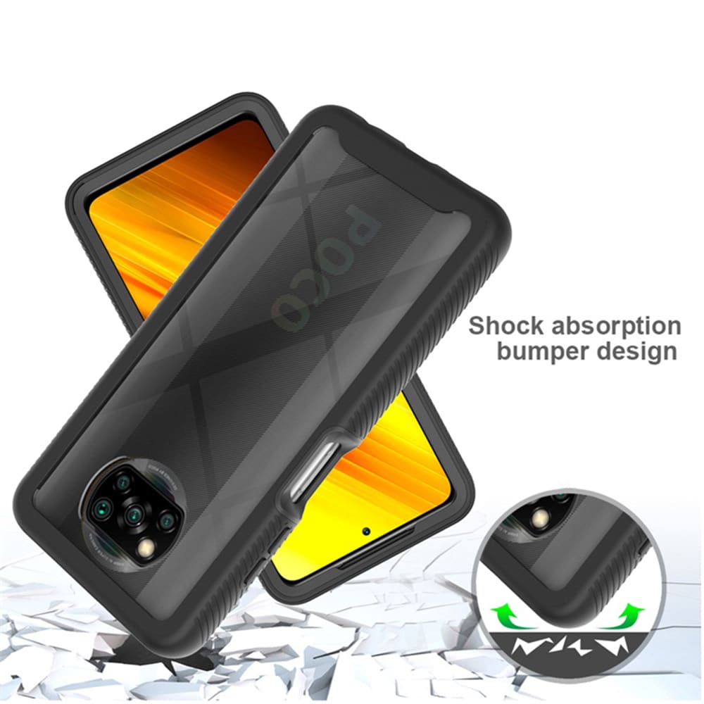 Techsuit - Defense360 Pro + Screen Protector - Xiaomi Poco X3 / Poco X3 NFC / Poco X3 Pro - crna