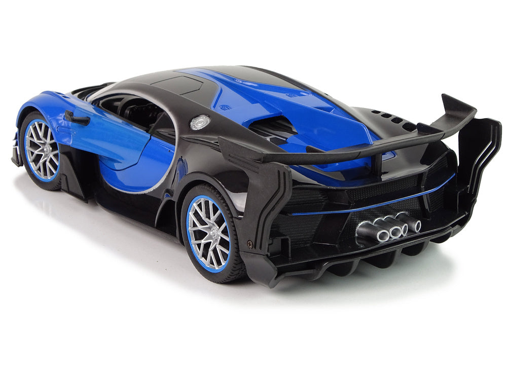 Sportski automobil na daljinsko upravljanje sa prednjim svjetlima 34 cm- plavi