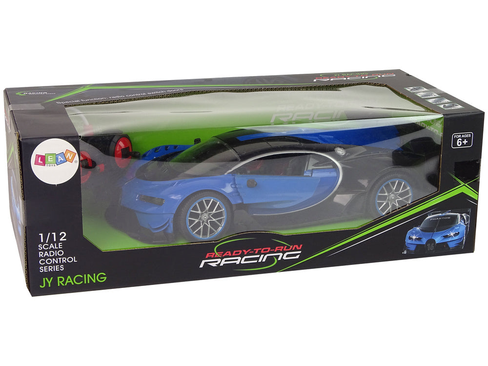 Sportski automobil na daljinsko upravljanje sa prednjim svjetlima 34 cm- plavi