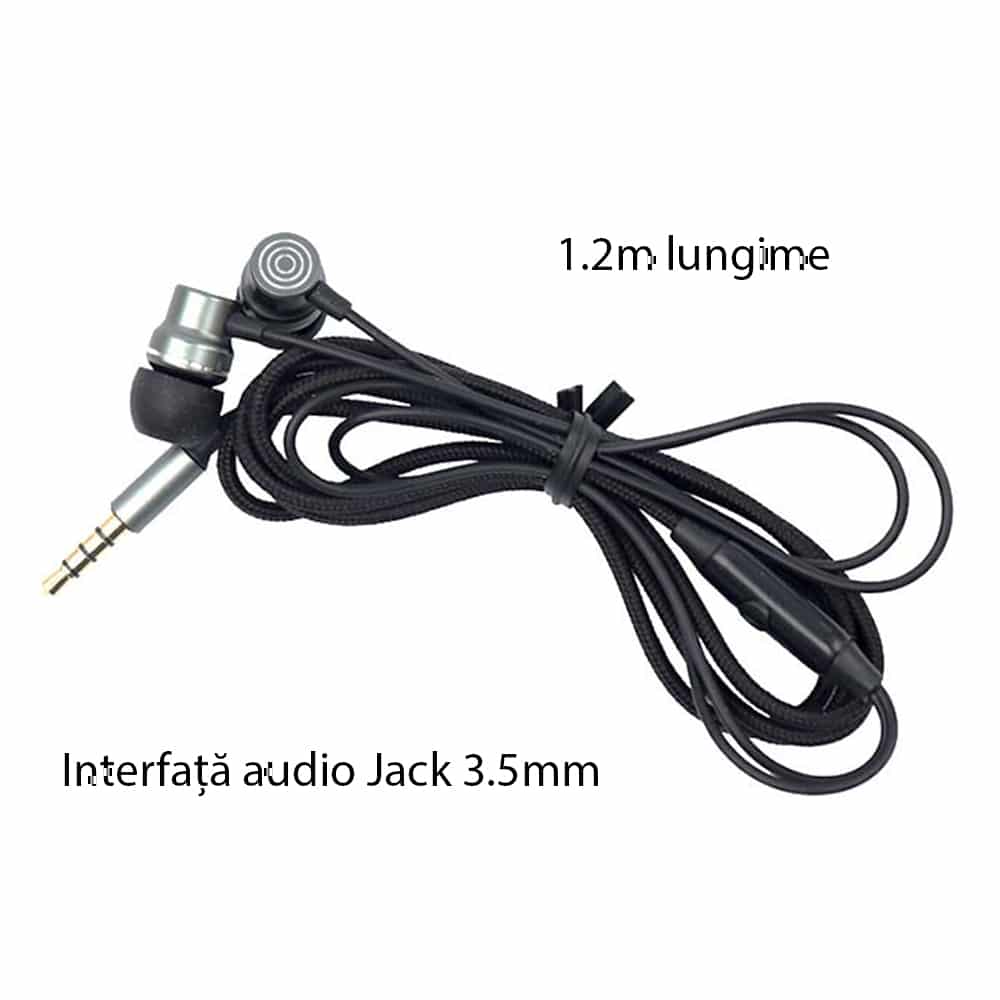 Yesido - Stereo slušalice (YH32) - Jack 3,5 mm s mikrofonom, 1,2 m - crne