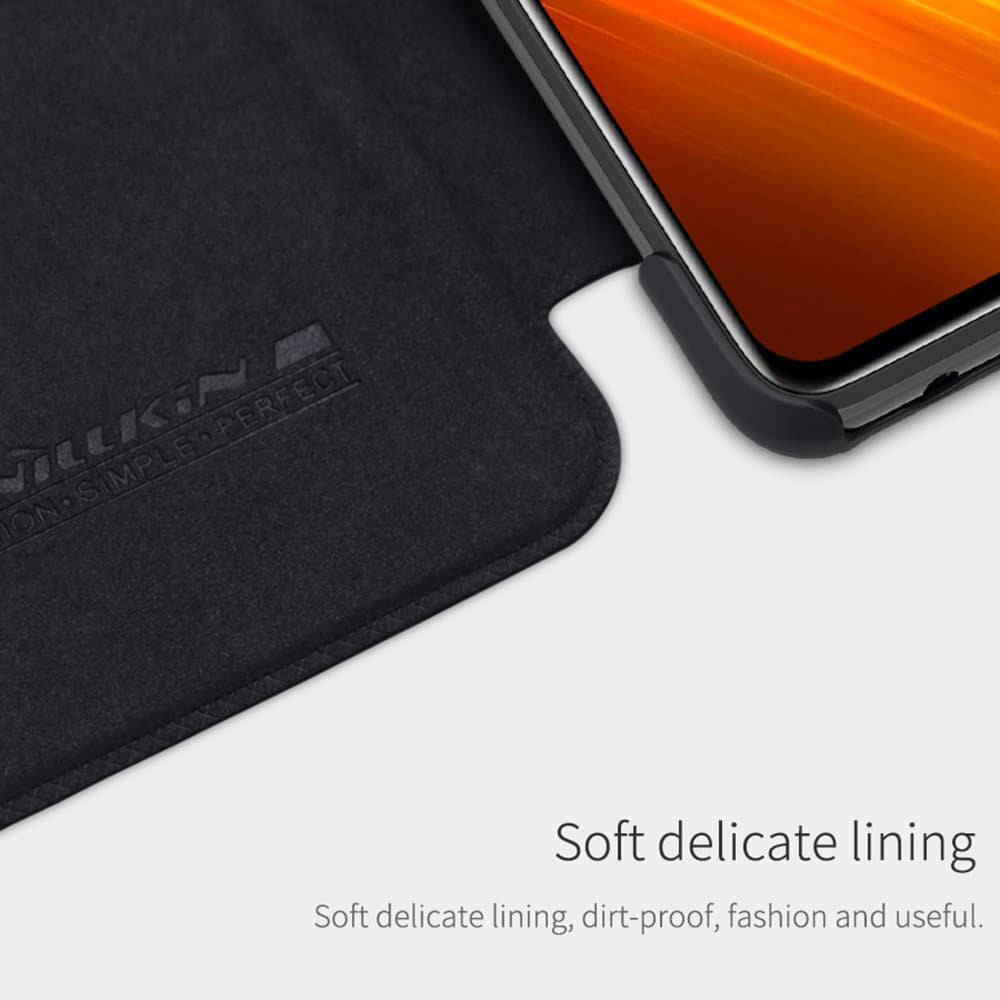 Nillkin - Qin Leather Case - Xiaomi Poco X3 / Poco X3 NFC / Poco X3 Pro - crna