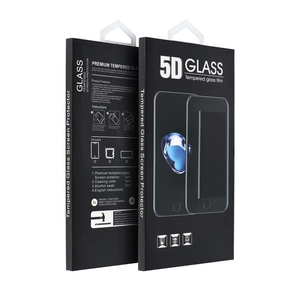 5D Full Glue kaljeno staklo za Motorola G06 / G06 Power – sa crnim rubom