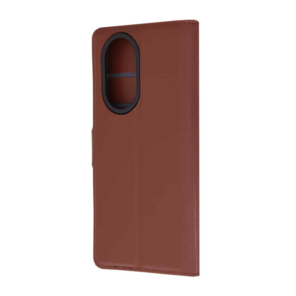Techsuit Leather Folio preklopna maska za Honor 200 - smeđa