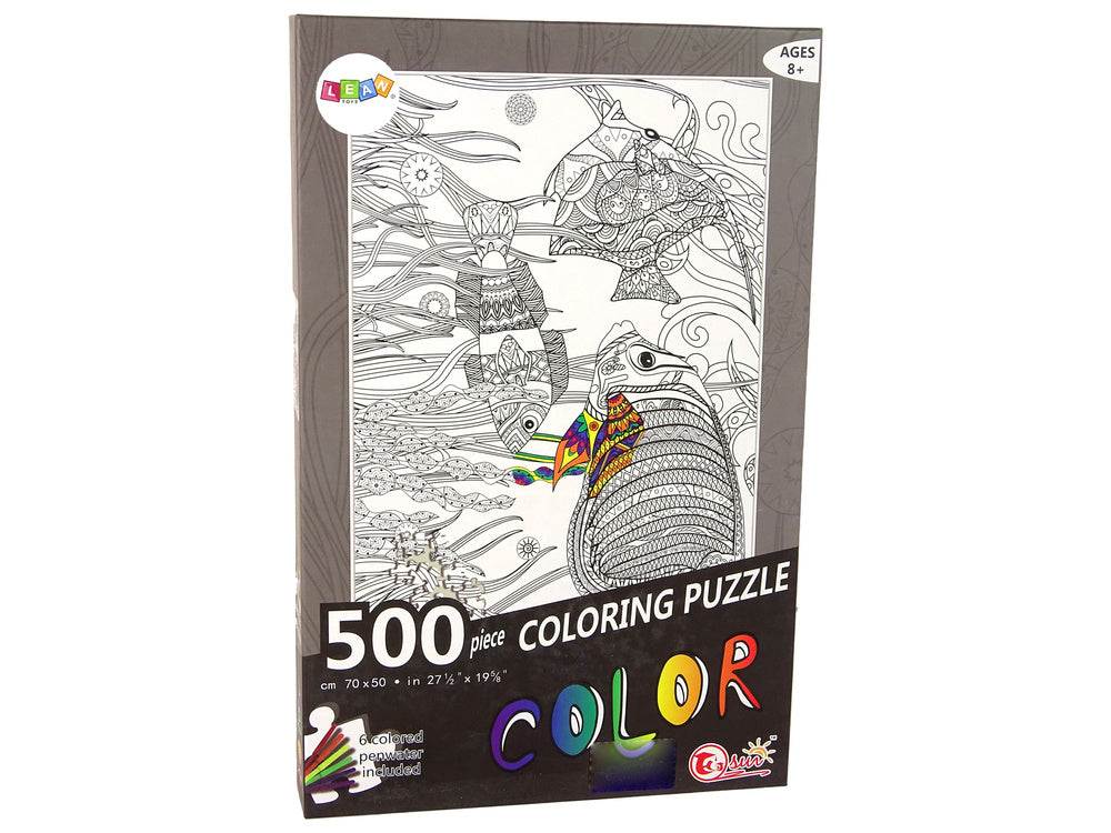 Puzzles to colour 500 pieces Fish Ocean