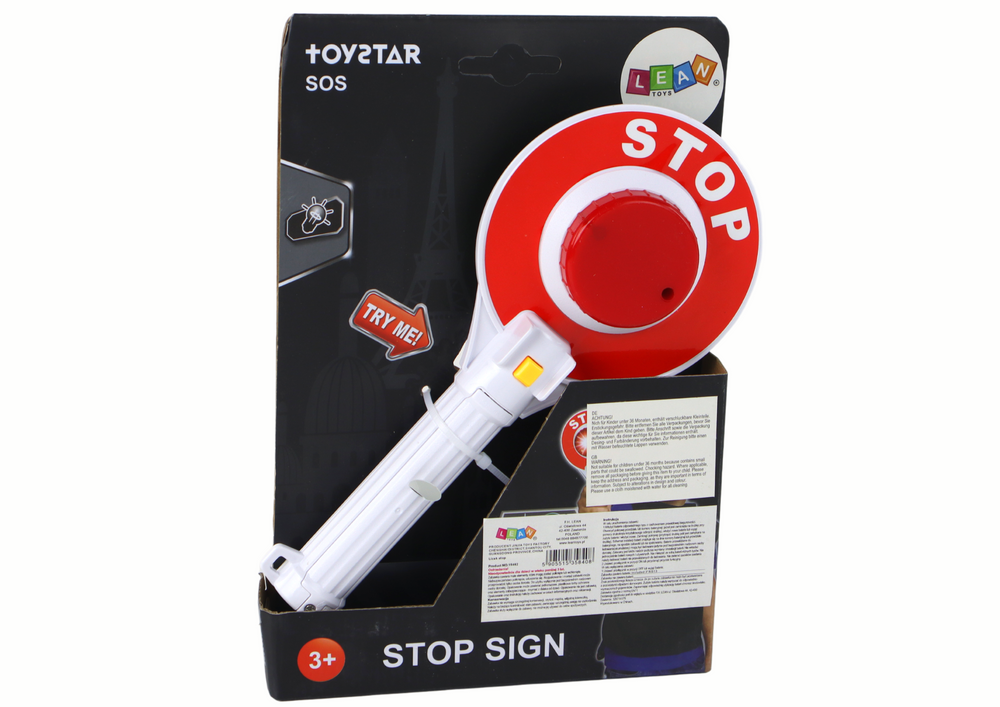 Police Lollipop For Children, Double-Sided Stop Light