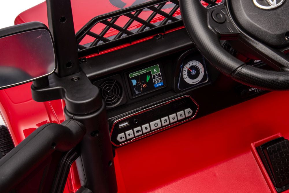 Licencirani auto na akumulator Toyota FJ White 4x4 - crveni
