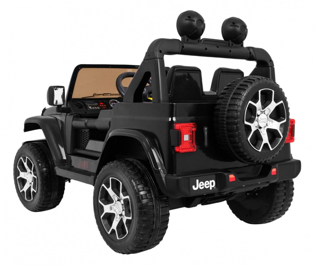 Licencirani auto na akumulator Jeep Wrangler Rubicon 4x4 - crni