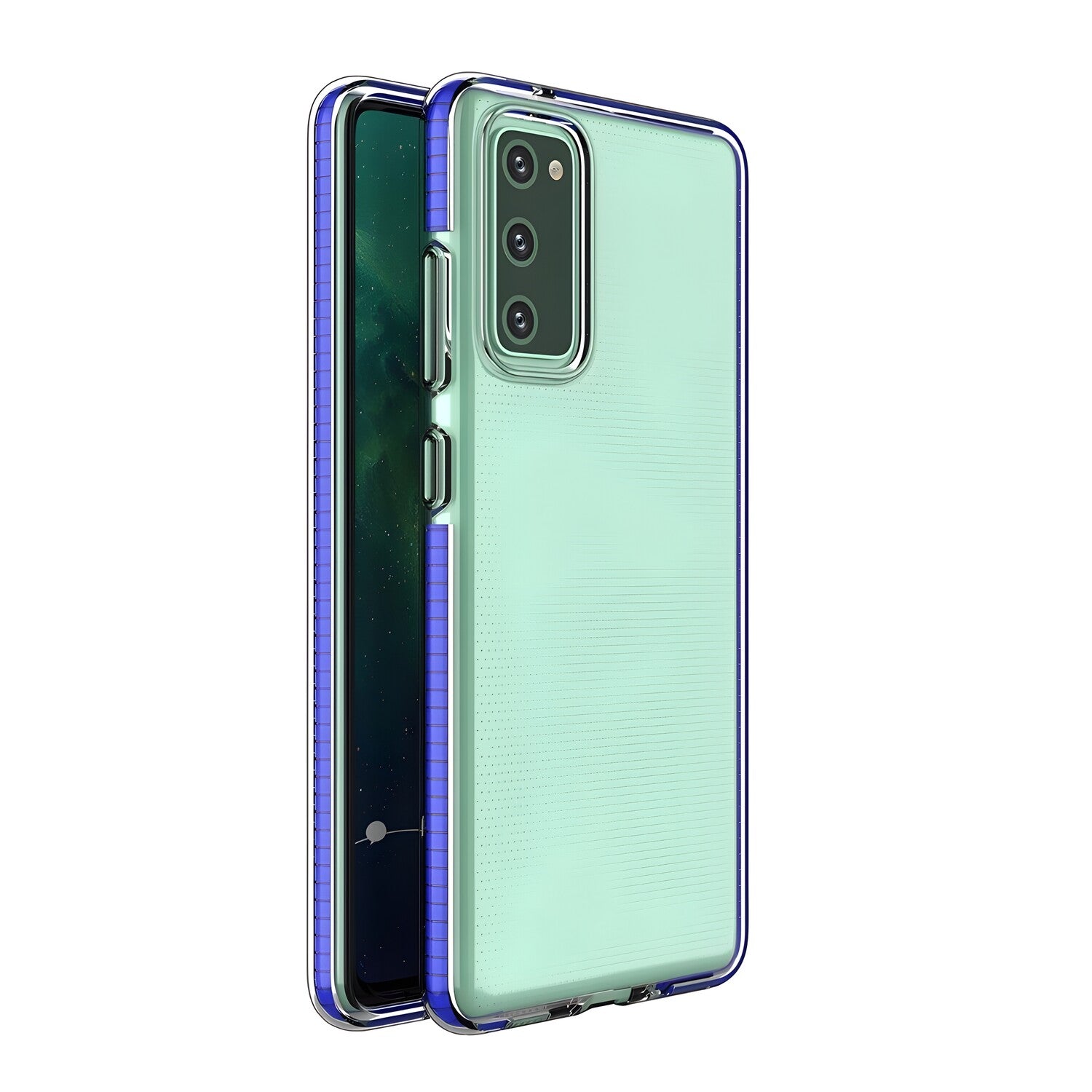 Futrola Spring clear TPU za Xiaomi Redmi K40/Poco F3/Redmi K40 Pro/Redmi K40 Pro+ - Tamno plava KP8692