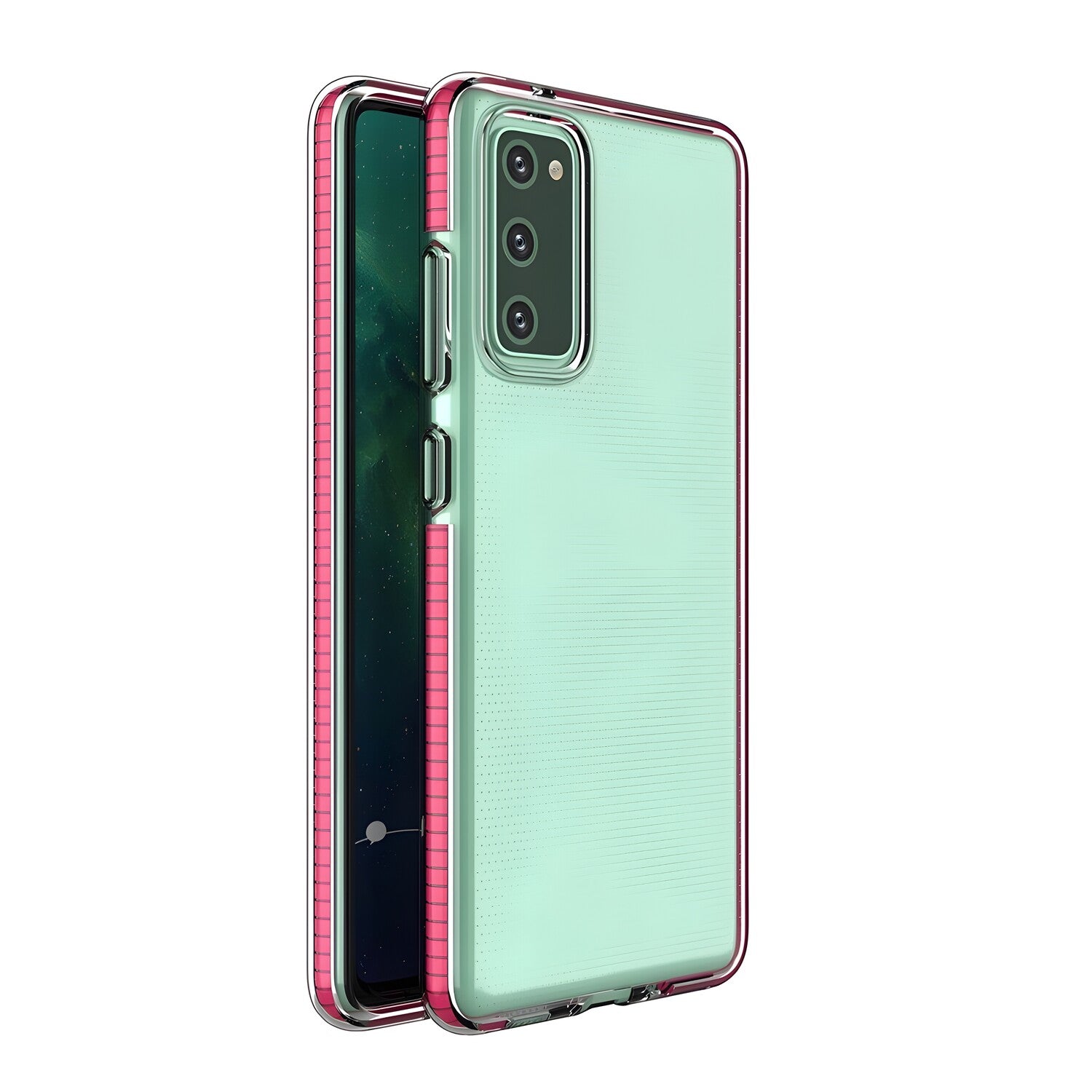 Futrola Spring clear TPU za Samsung Galaxy A72 5G - Roza KP8764