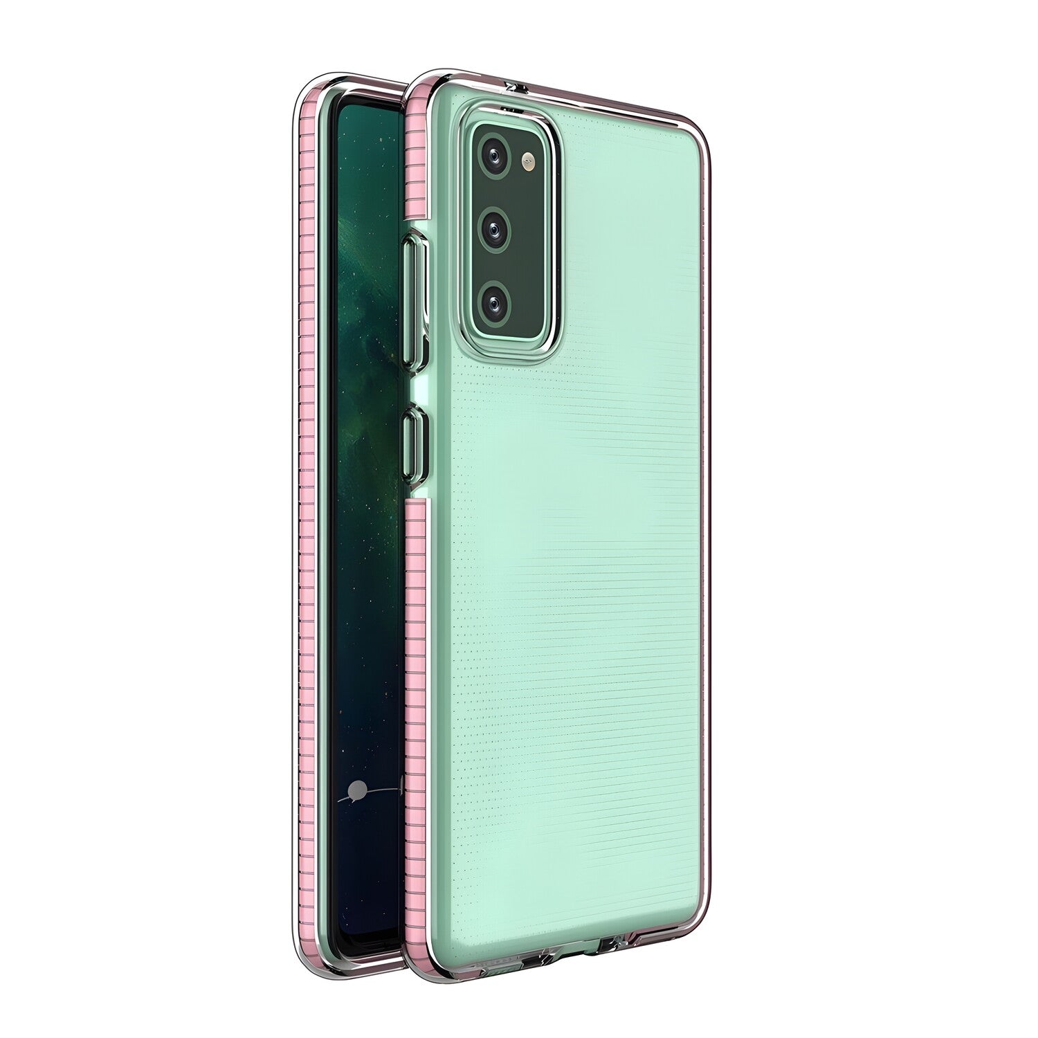 Futrola Spring clear TPU za Samsung Galaxy A72 5G/Galaxy A72 4G/Galaxy A72 - Svijetlo roza KP8778