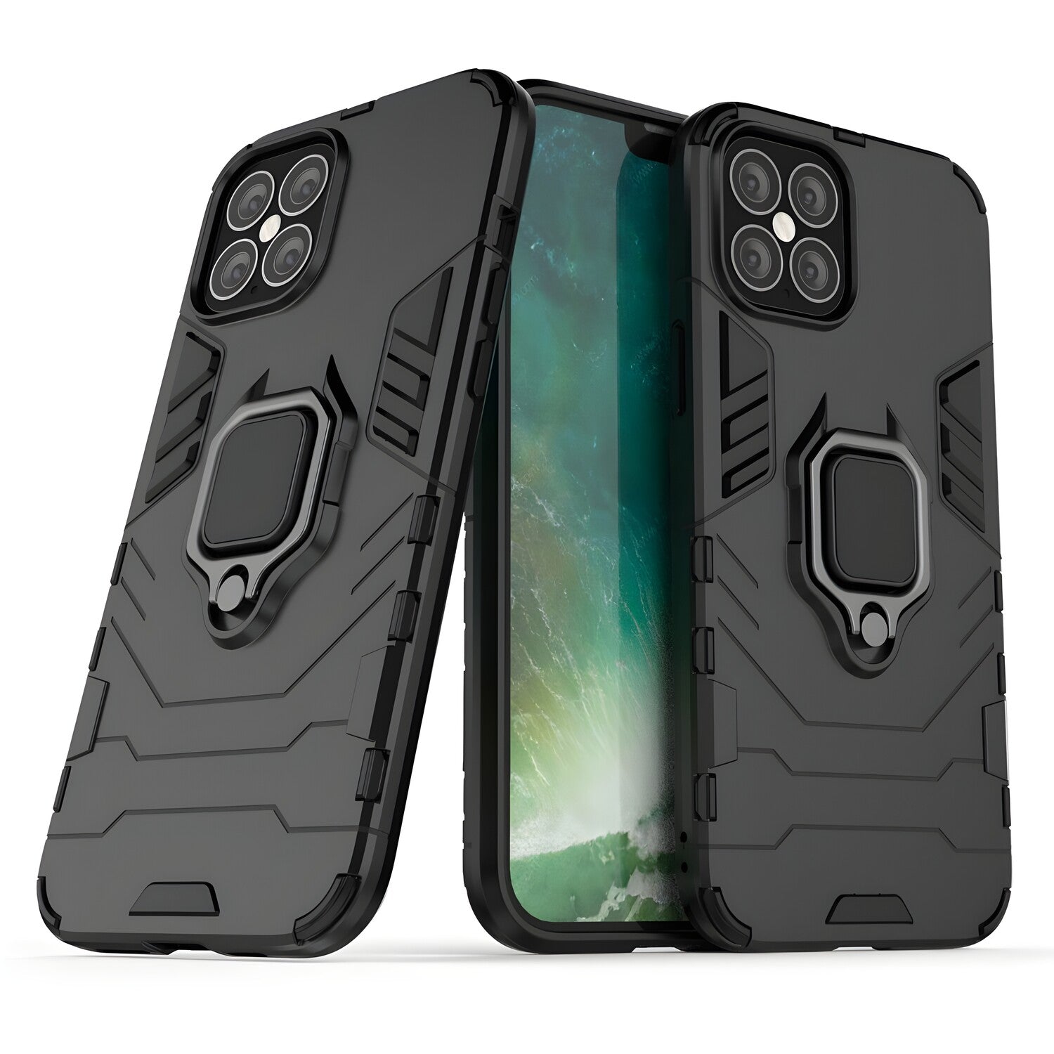 Otporna futrola Ring Armor Case za Apple iPhone 12 Pro Max - Crna KP9712