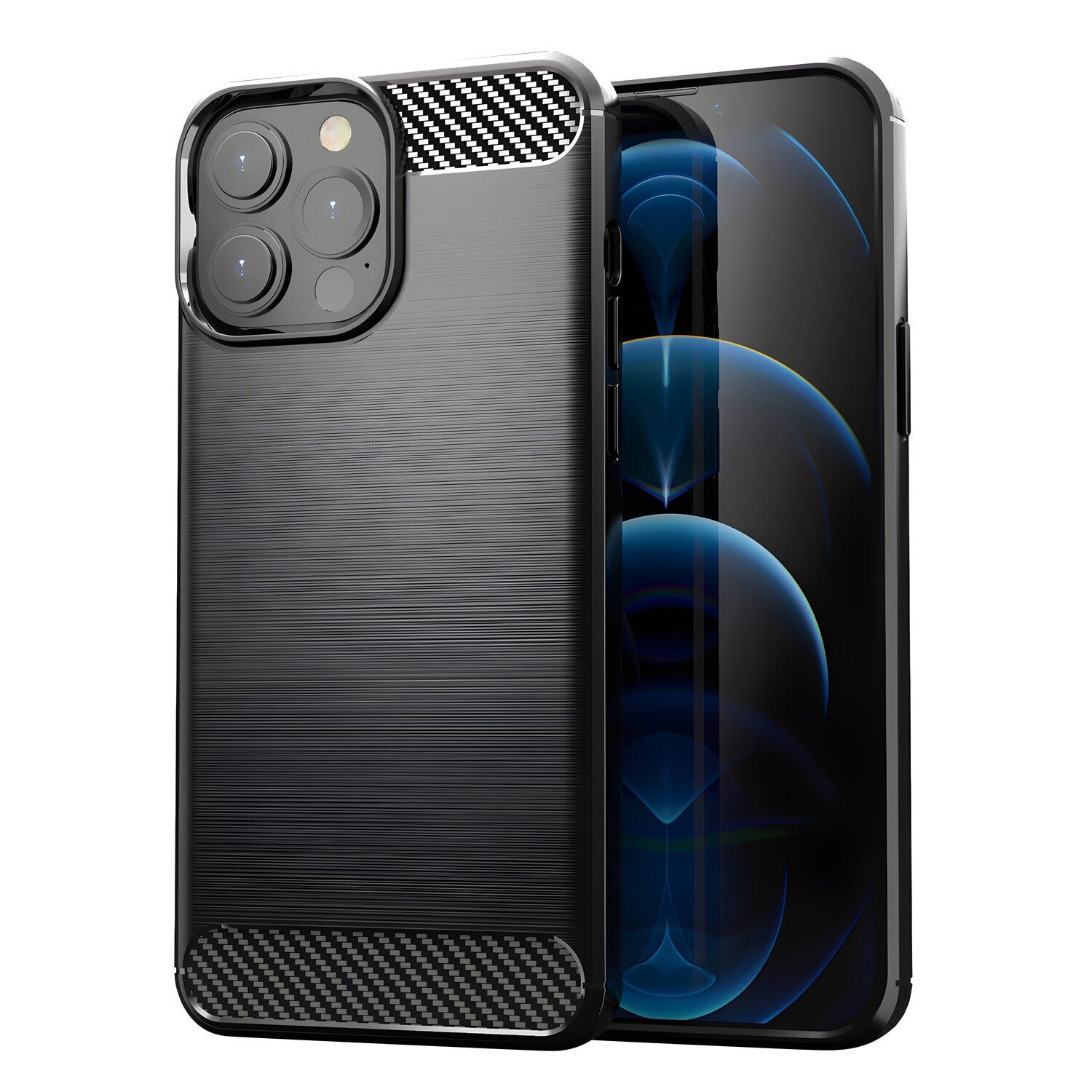 Futrola Carbon Shield TPU za Apple iPhone 13 Pro Max - Crna KP9986