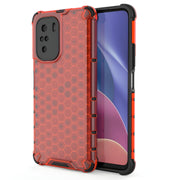 Honeycomb pancirna futrola sa silikonskim okvirom za Xiaomi Poco F3/Redmi K40/Redmi K40 Pro/Redmi K40 Pro+ - Crvena KP10027
