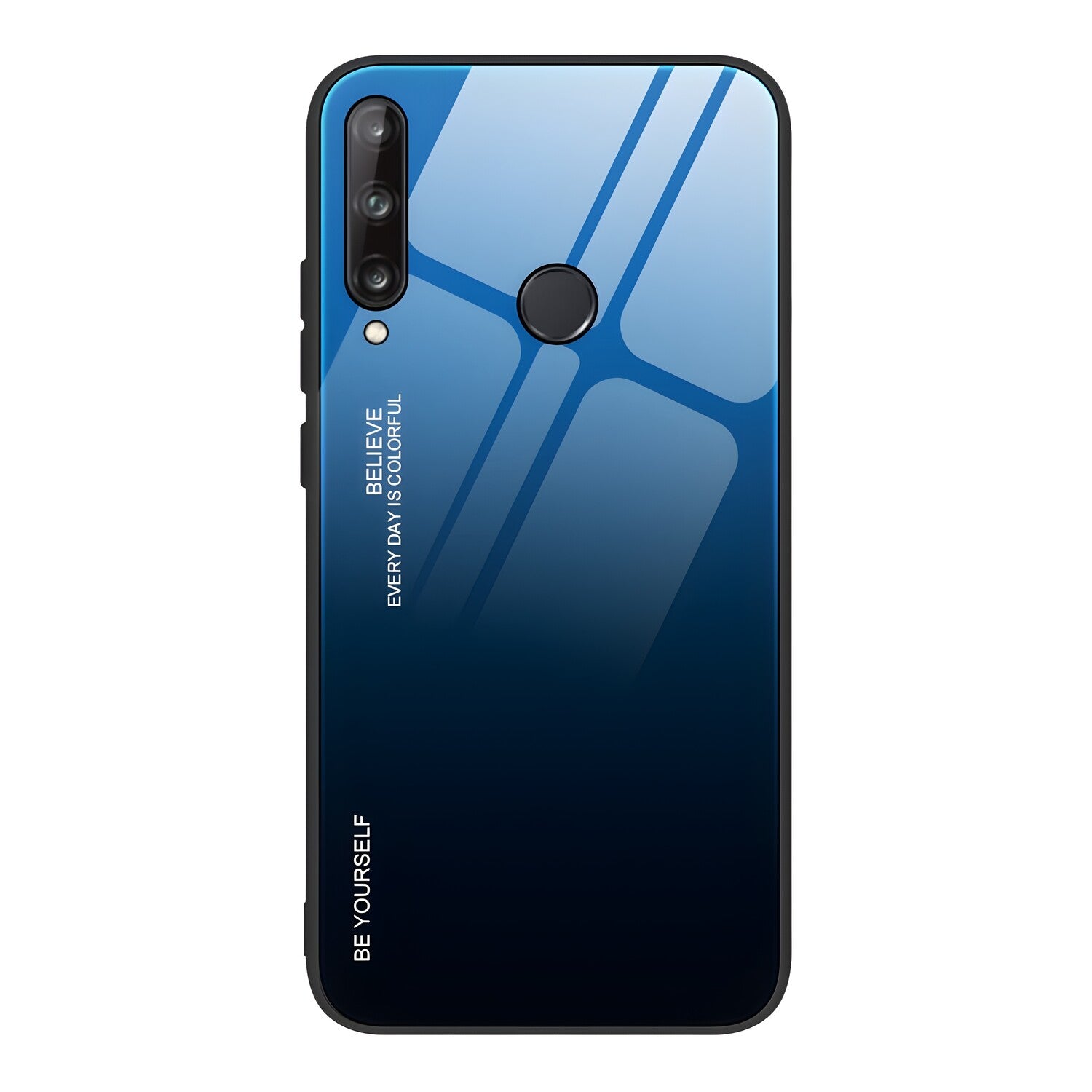 Futrola Gradient Glass za Huawei P40 Lite E - Crna/Plava KP10449