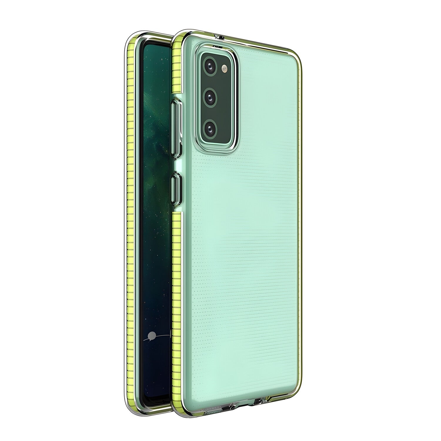 Futrola Spring clear TPU za Samsung Galaxy A02s - Žuta KP10512