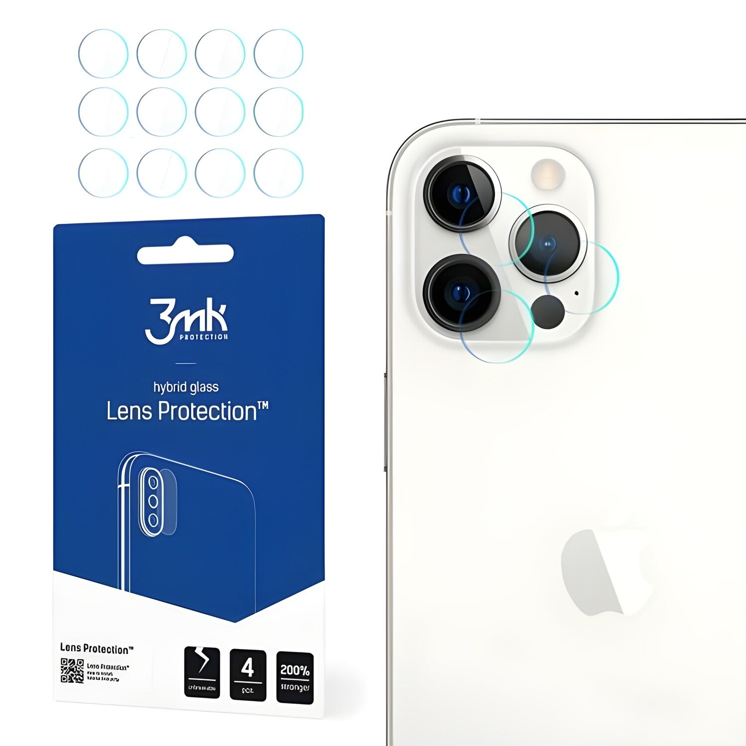 4x Staklo za kameru 3mk za Apple iPhone 12 Pro Max - Prozirna KP14554