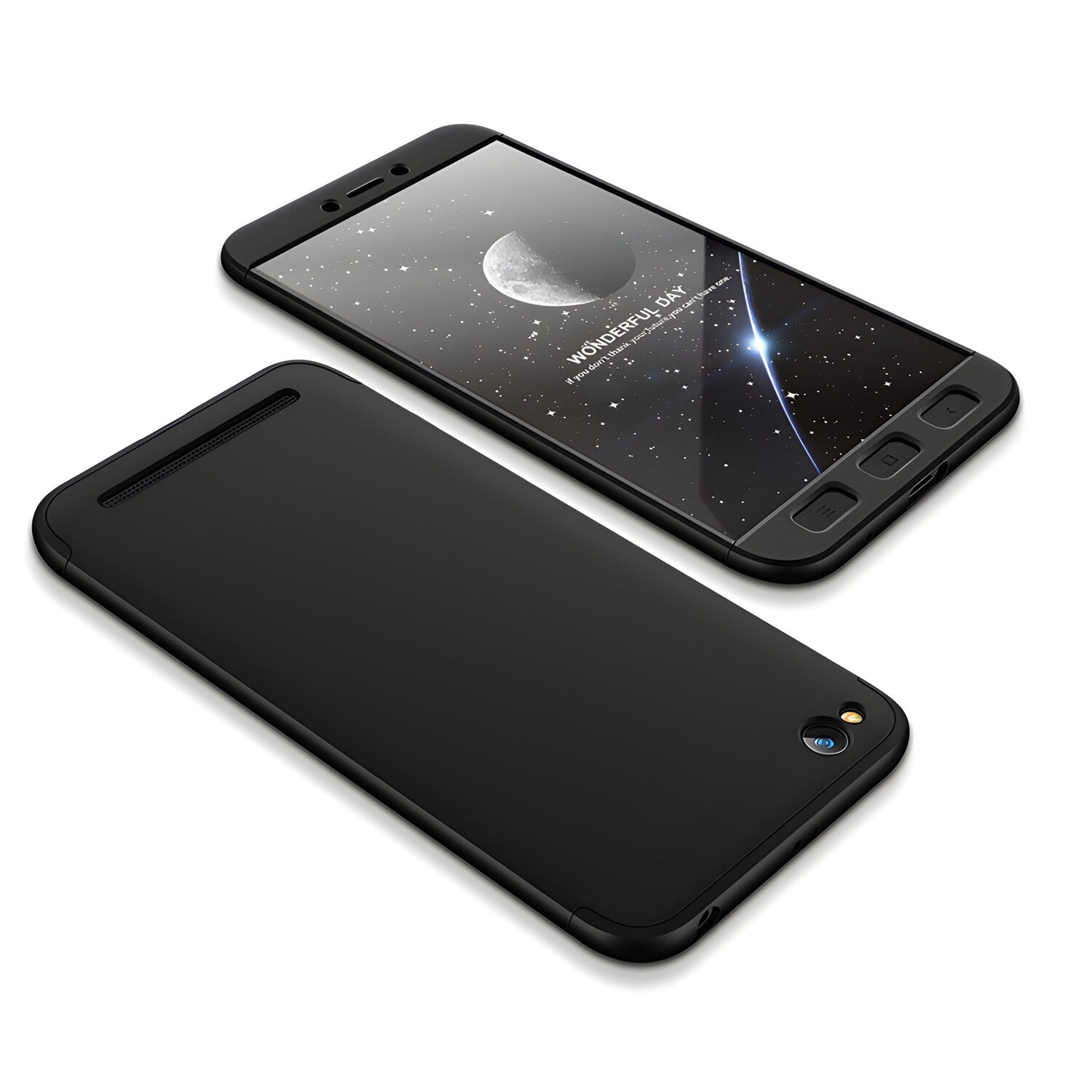 Zaštitna futrola GKK 360 - Prednji i stražnji poklopac cijelog mobitela za Xiaomi Redmi 5A - Crna KP15705