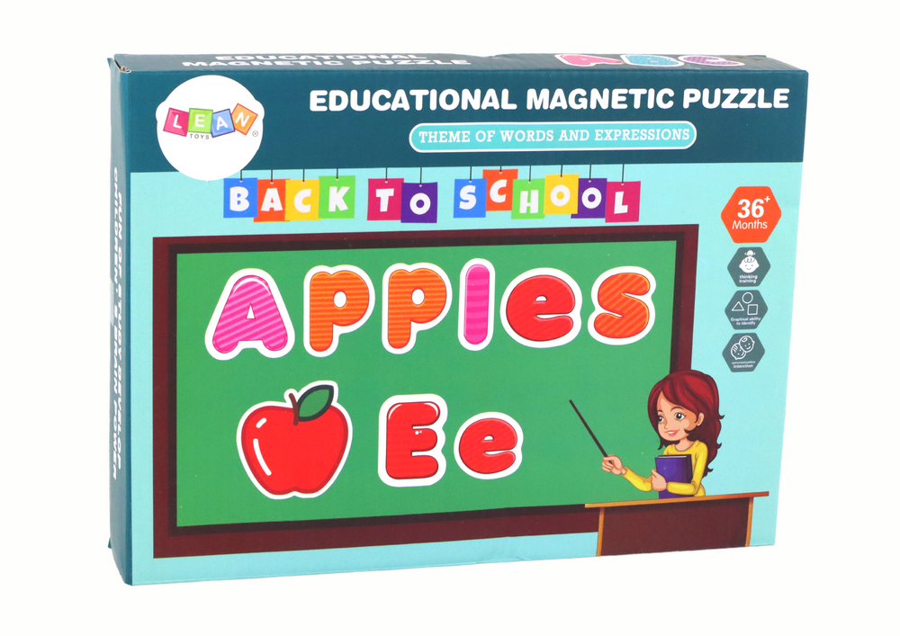 A set of educational magnetic puzzles with a multifunctional board
