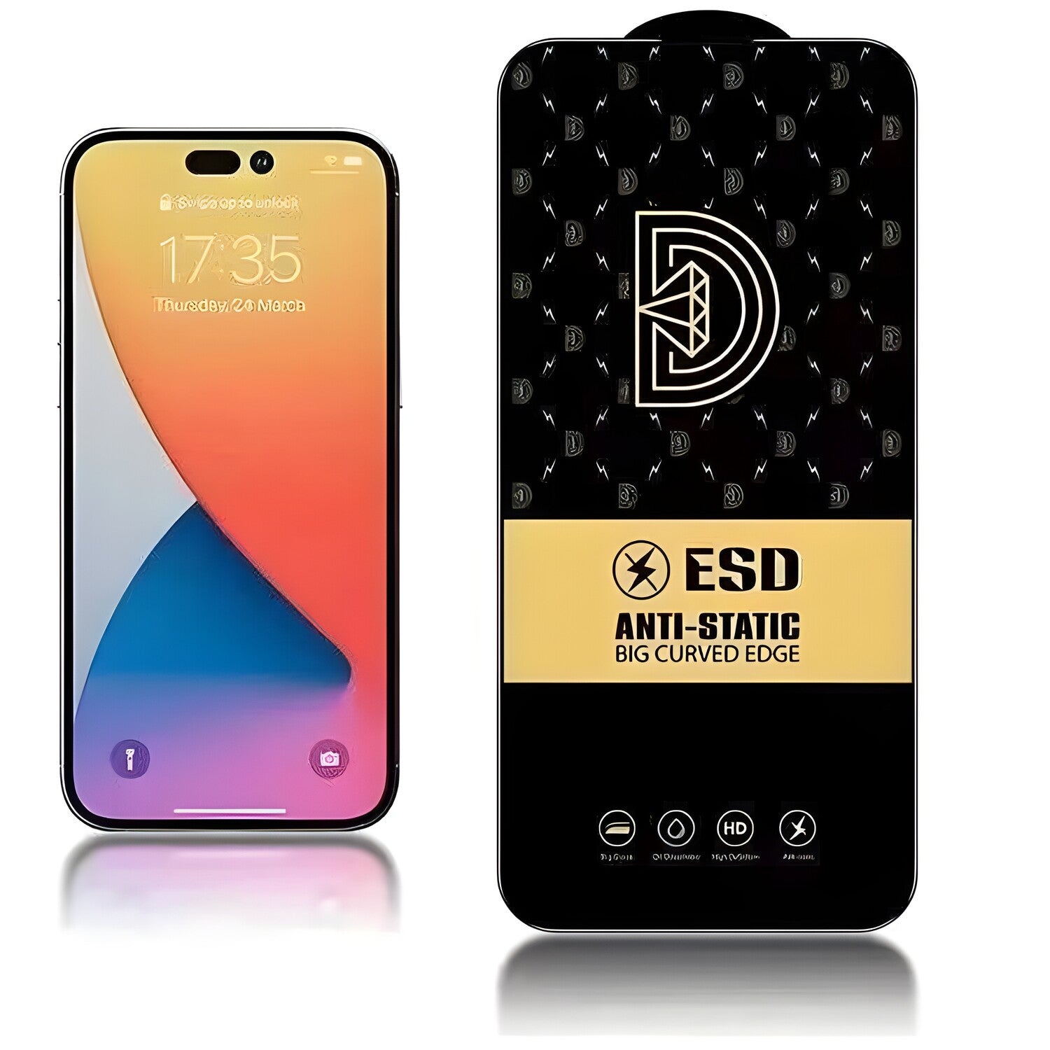 Diamond antistatičko kaljeno staklo za Apple iPhone 12/iPhone 12 Pro - Crna KP24200