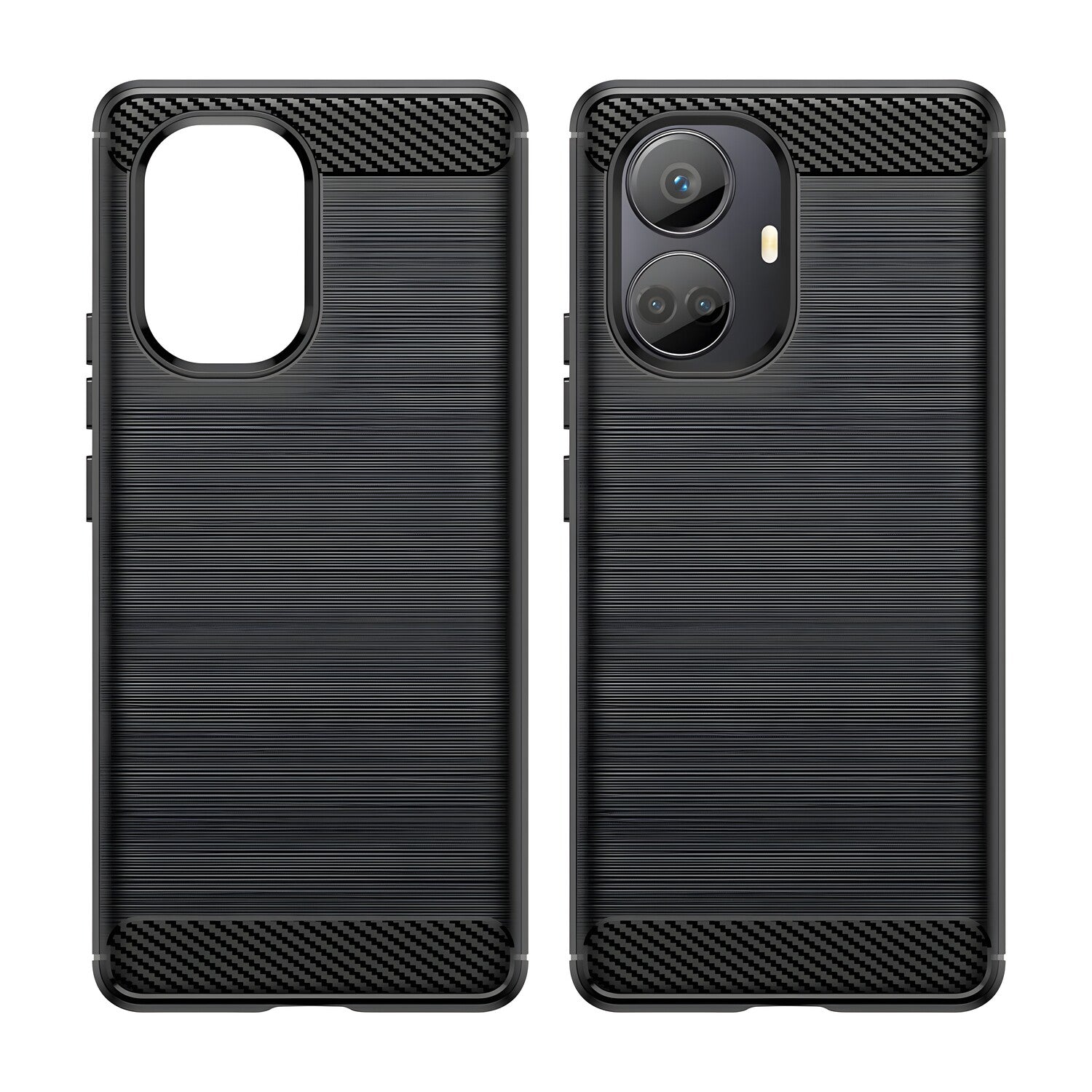 Futrola Carbon Shield TPU za Realme 10 Pro Plus - Crna KP24320