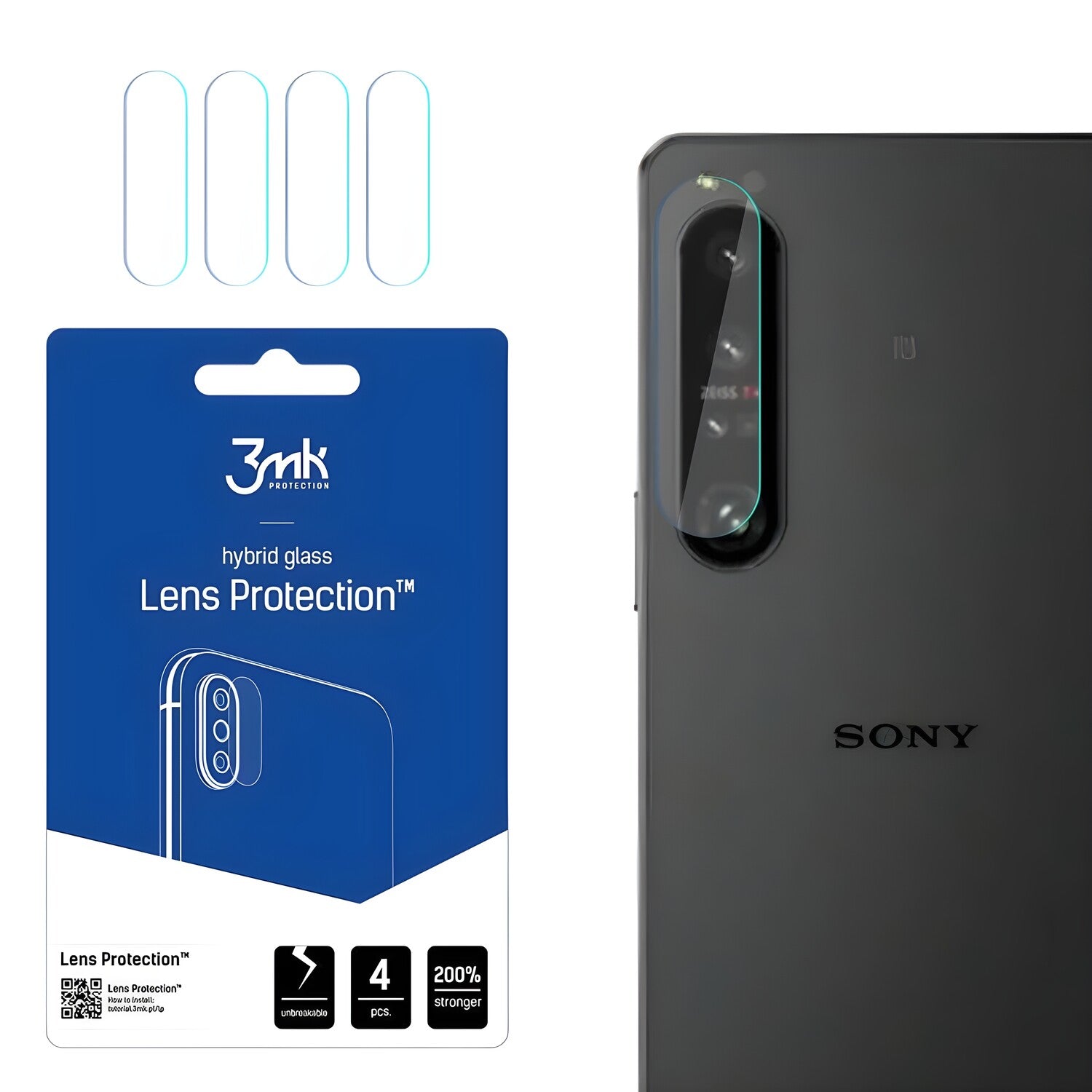 4x Staklo za kameru 3mk za Sony Xperia 1 IV - Prozirna KP24324