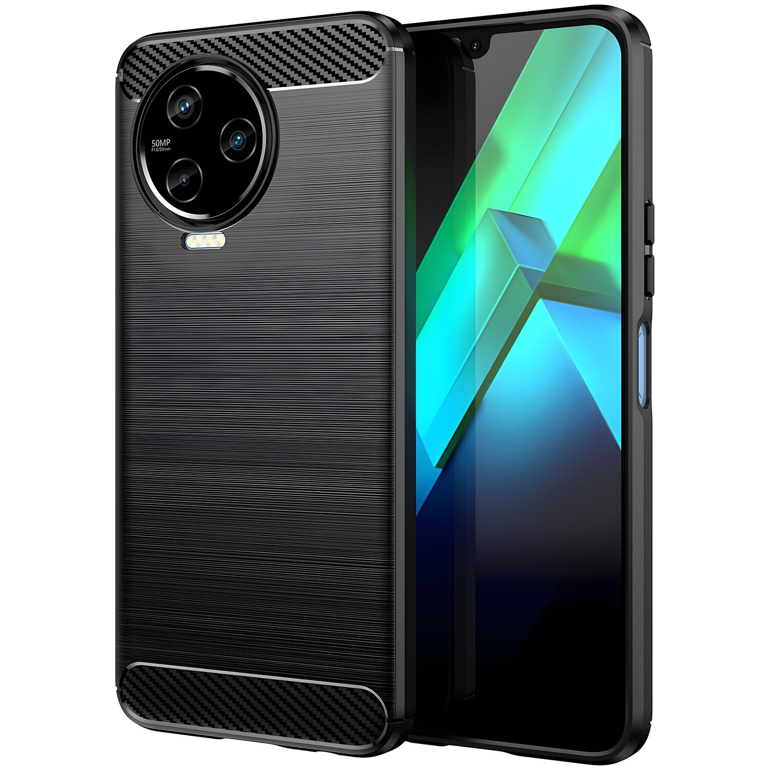 Futrola Carbon Shield TPU za Infinix Note 12/Note 12 Pro - Crna KP26464