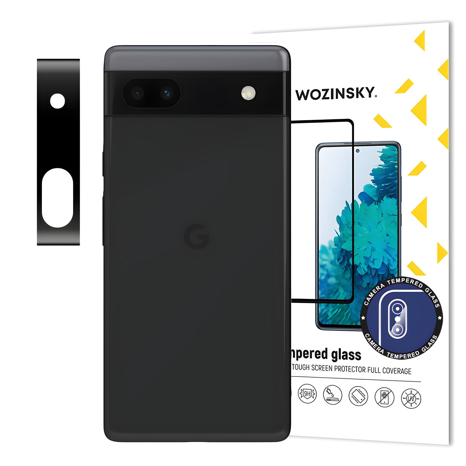 Wozinsky kaljeno staklo za kameru 9H za Google Pixel 6A - Crna KP26502