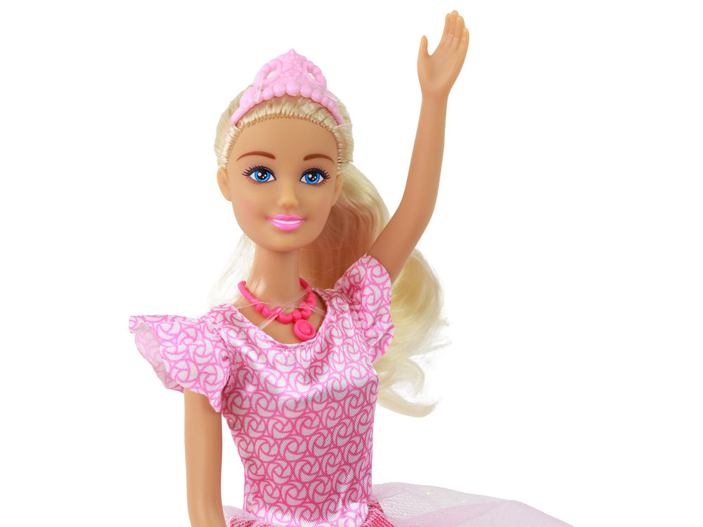 Lutka za igru Anlily princeza s tijarom - roza - 30 cm