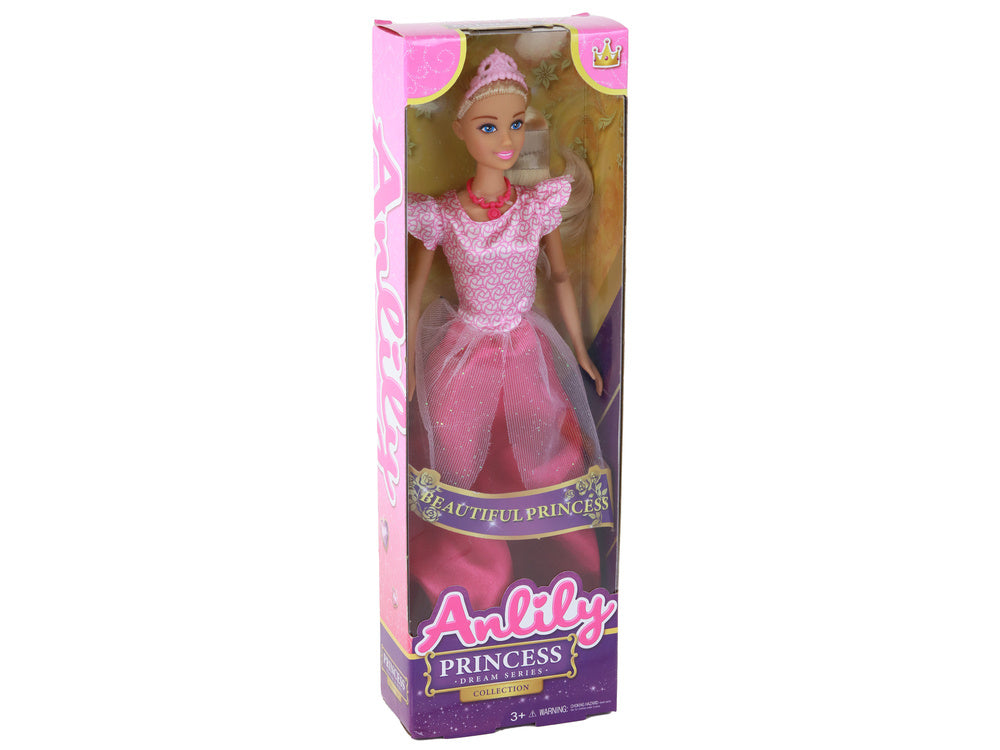 Lutka za igru Anlily princeza s tijarom - roza - 30 cm