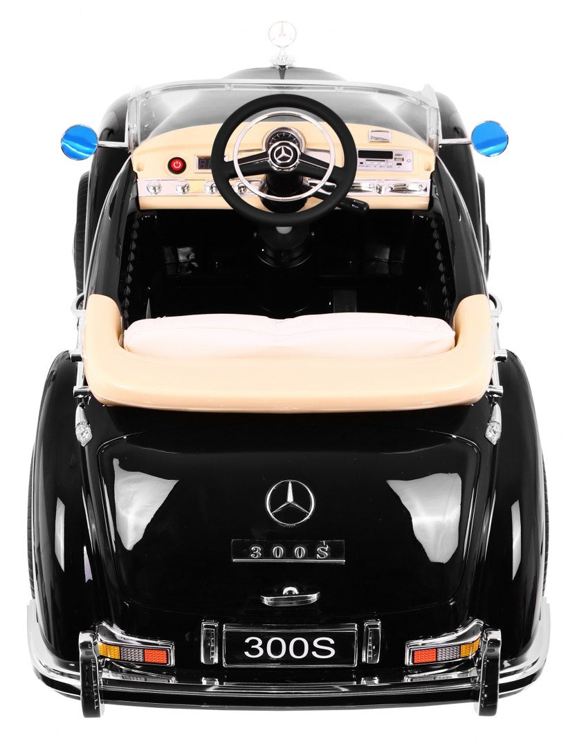 Licencirani auto na akumultor Mercedes Benz 300S RETRO - crni/lakirani