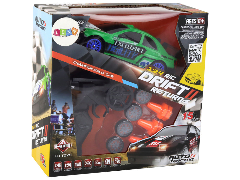 Auto na daljinsko upravljanje Sports Car R/C 1:24 - zeleni