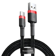 Baseus Cafule USB - A na USB - C kabel QC 3.0, 3A - 1 m – crna / Crvena KP35201