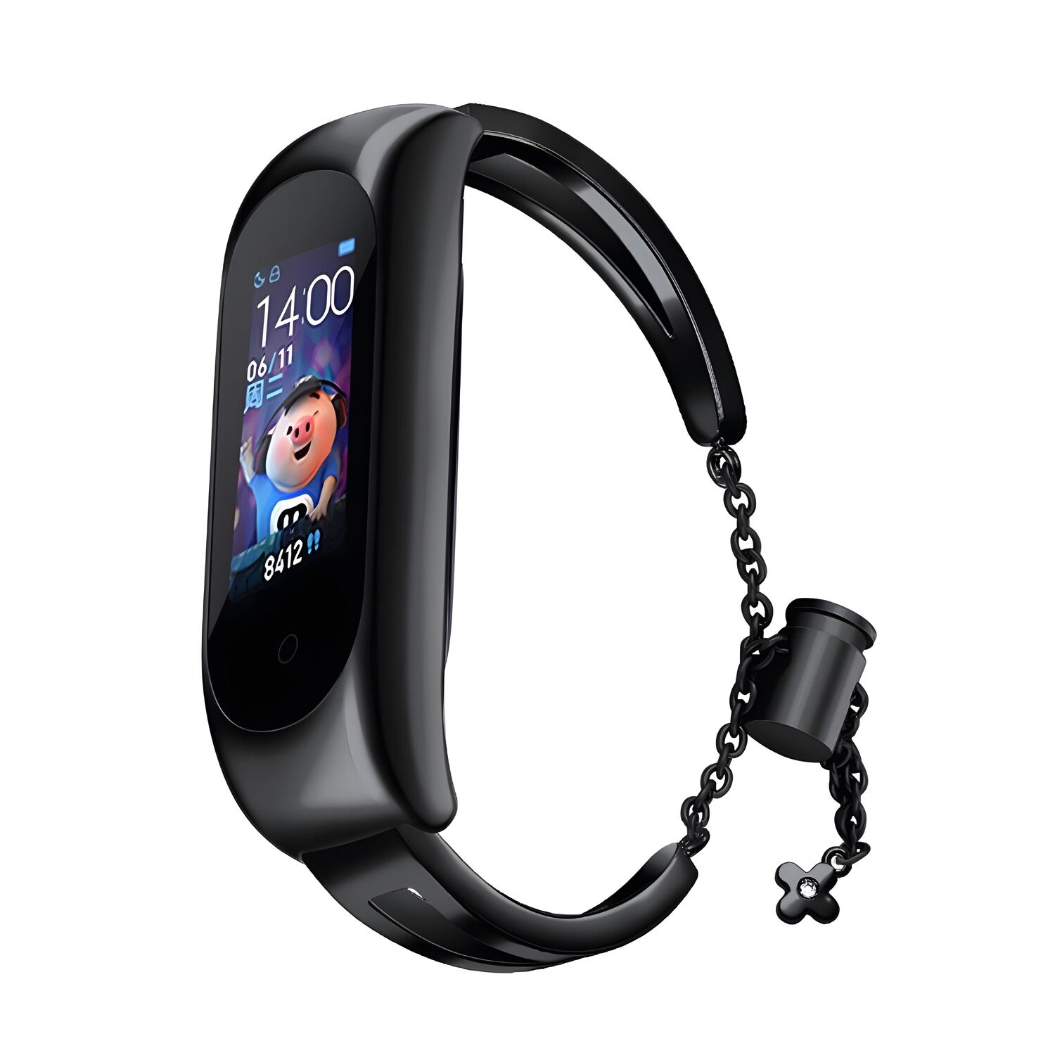 Metalna Narukvica za zamjenu za Xiaomi Mi Band 6 / 5 / 4 / 3 - Crna KP35353