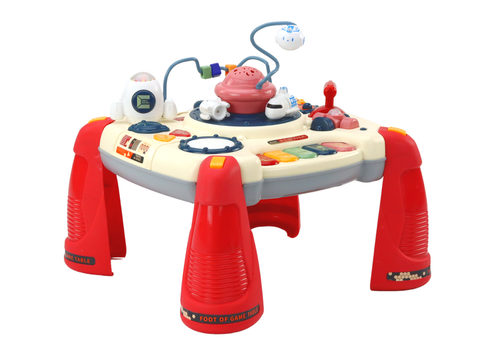 Interactive Educational Table Children's Panel Piano Space Red