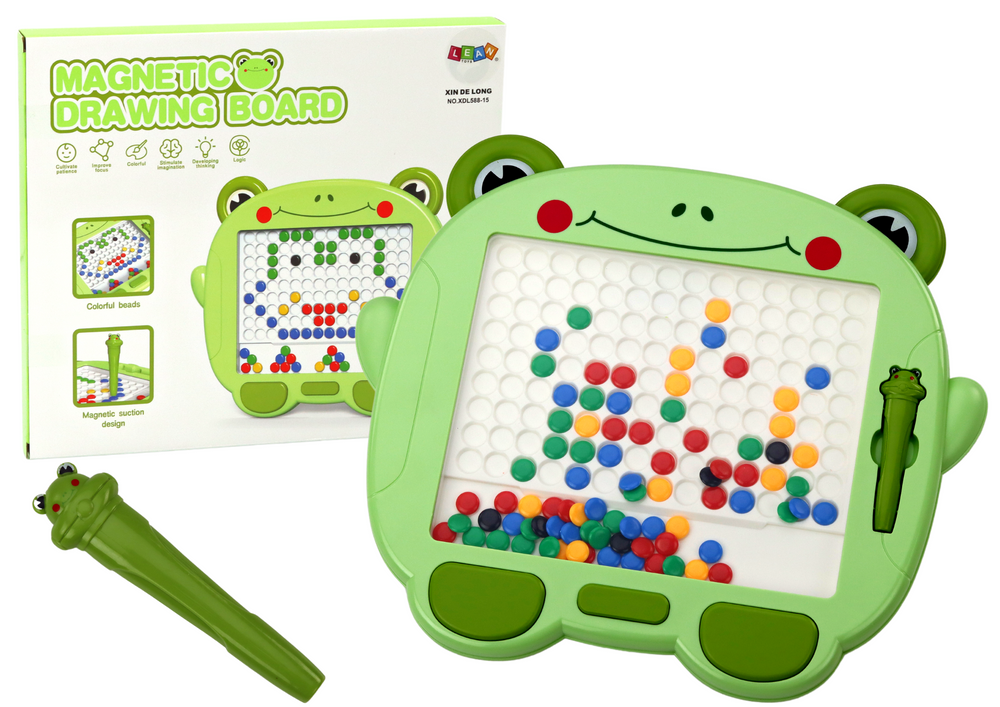 Magnetic Educational Board Frog Stylus Pad Green Beads Puzzle