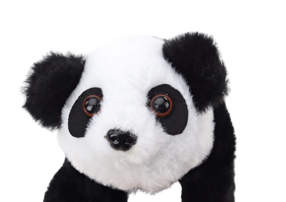 Interactive Plush Panda In Pink Blue Transporter