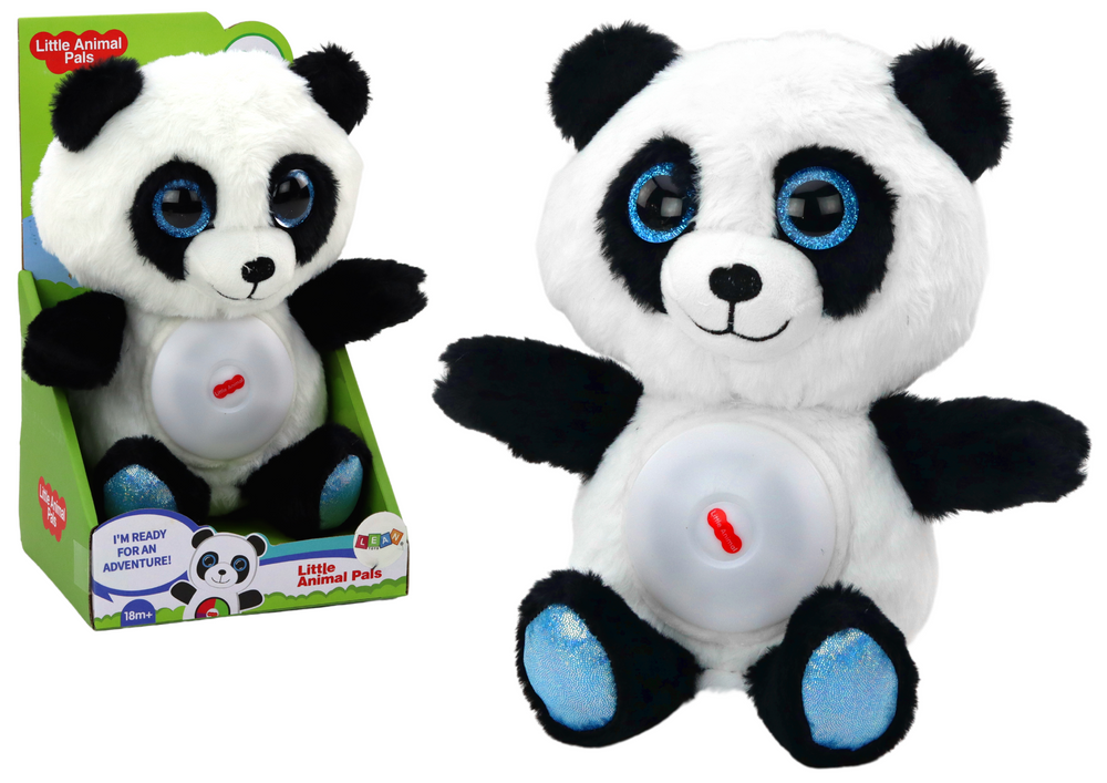 Interaktivna plišana panda sa zvučnim efektima - crno/bijela
