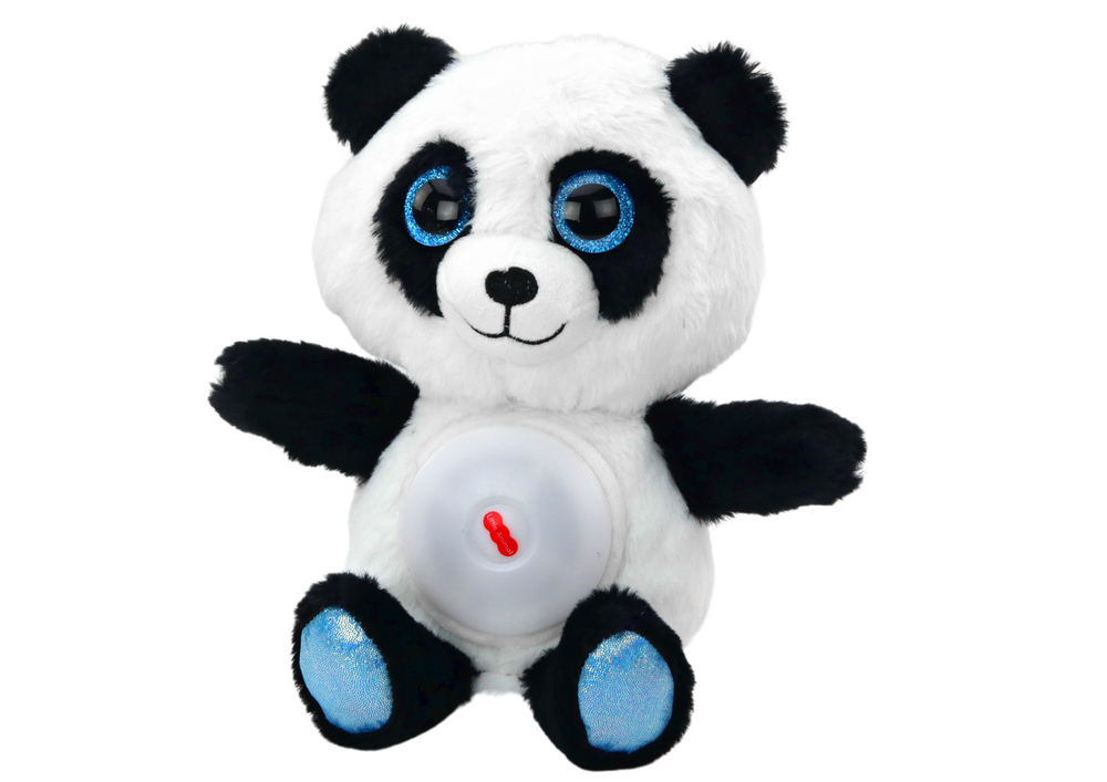 Interaktivna plišana panda sa zvučnim efektima - crno/bijela