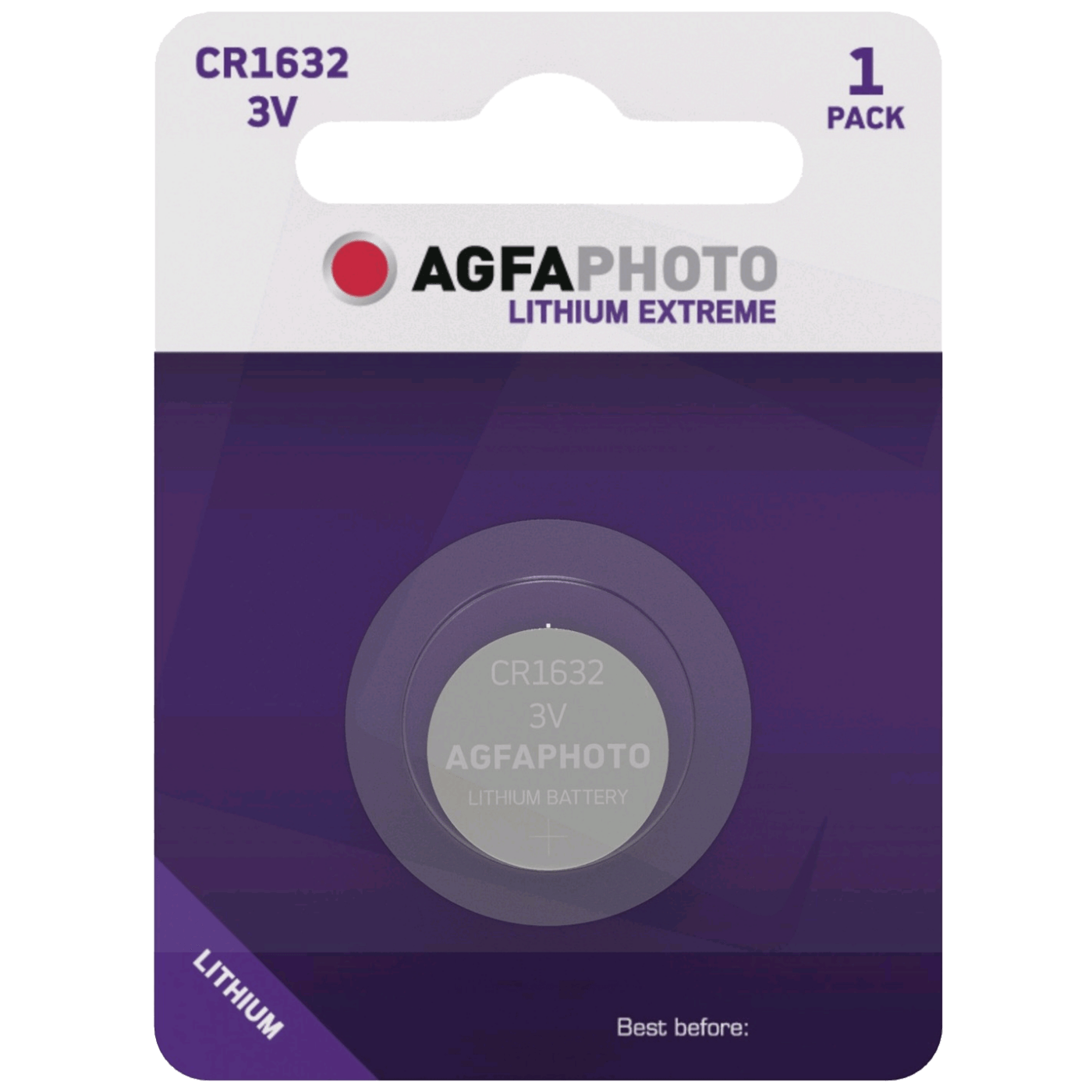 AgfaPhoto Baterija litijska, CR1632, 3V, dugmasta, blister 1 kom. - CR1632 B1