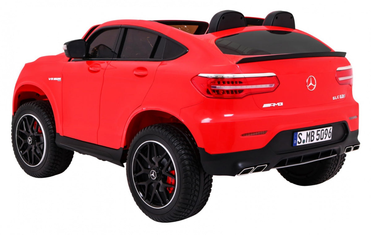 Licencirani auto na akumulator Mercedes GLC 63S - dvosjed - crveni