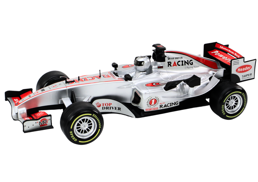 Formula na daljinsko upravljanje automodel 1:12 sa zvučnim efektima - sivi