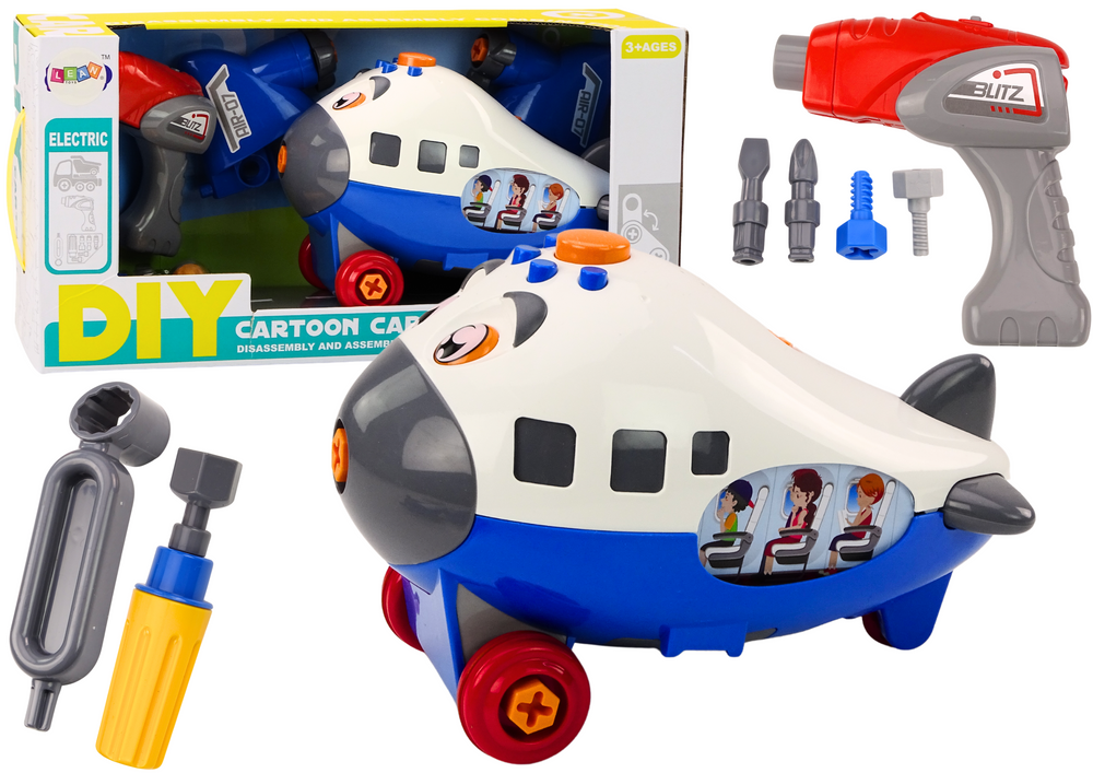 Avion za sastavljanje s alatom Air - plavi